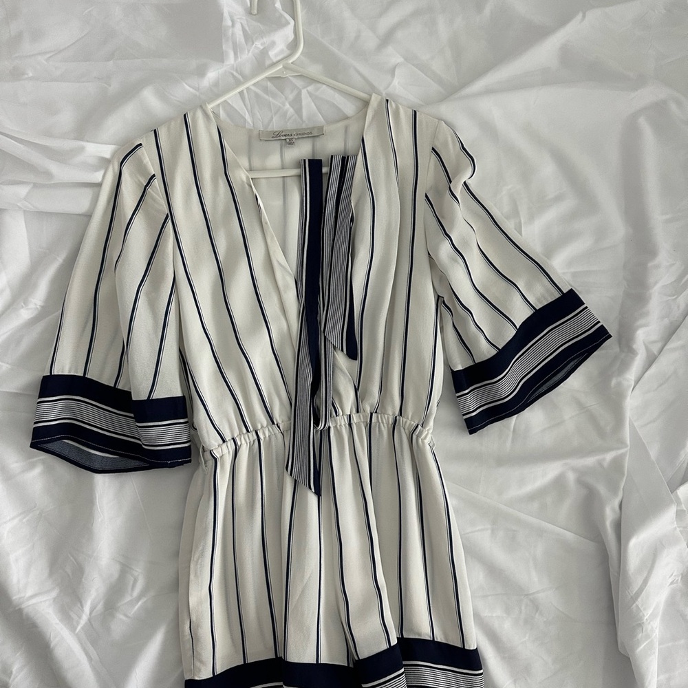 Lovers + Friends Striped Jumpsuit